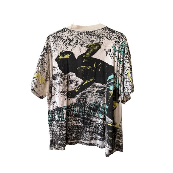 Vintage 80s Body Glove Shirt Men's Small AOP Surfing Graphic USA Single Stitch - Picture 2 of 7